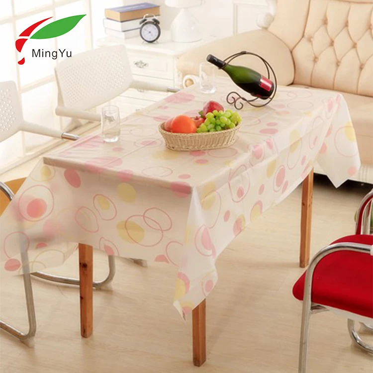 
 Wholesale Home Oil Proof Tablecloth Waterproof Dining PEVA Table Cover  