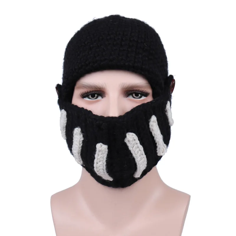 Multiple Colors Roman Knight Helmet Hat Winter Warm Mask Knitted Hat