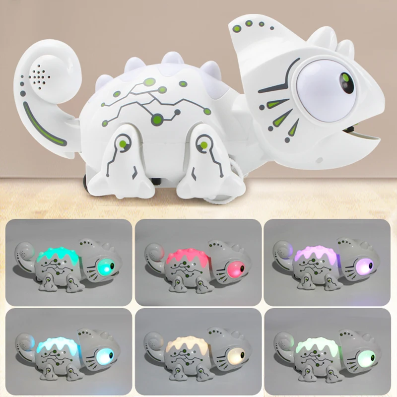 Novelty radio control toy RC Chameleon Pet Toys child Color Change Light Bug Catching Action Gifts other Toys For Children Kids
