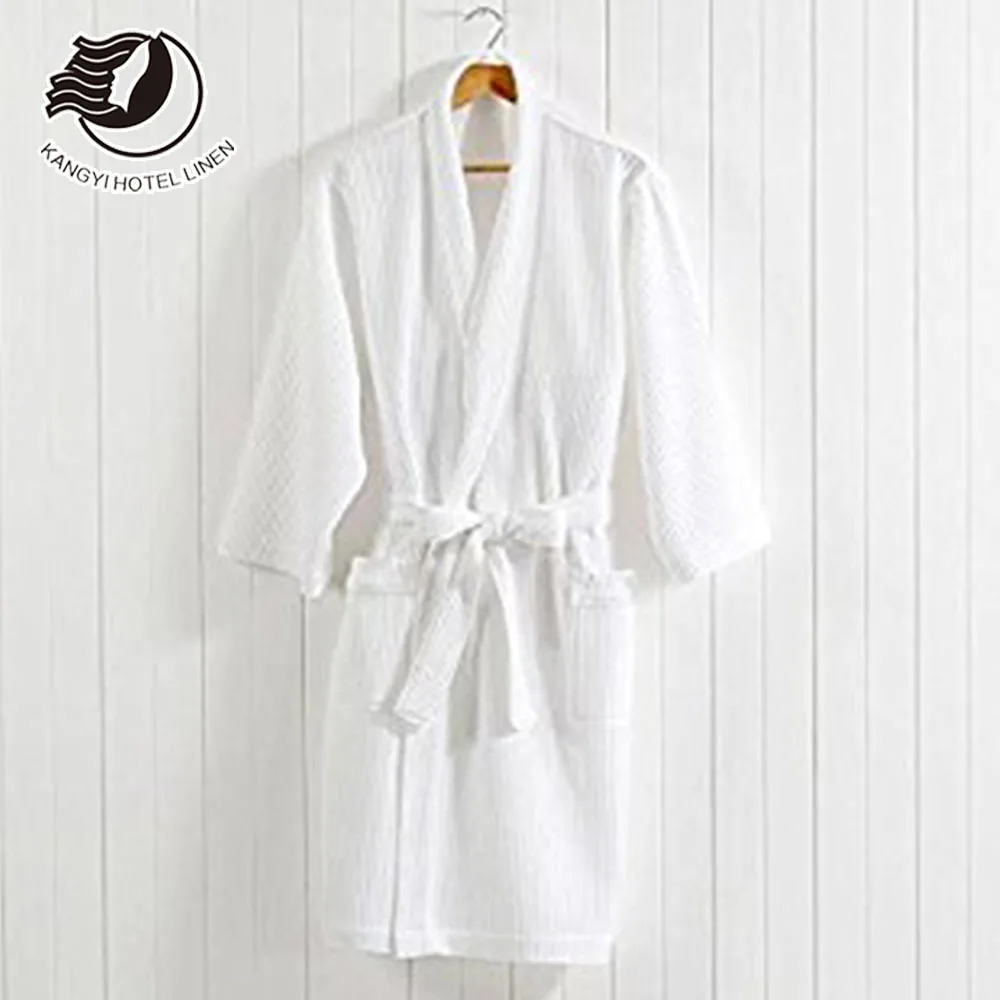 5 Star Hotel Bathrobe White Coral Fleece Bthrobe Luxury Warm Fleece Bathrobe