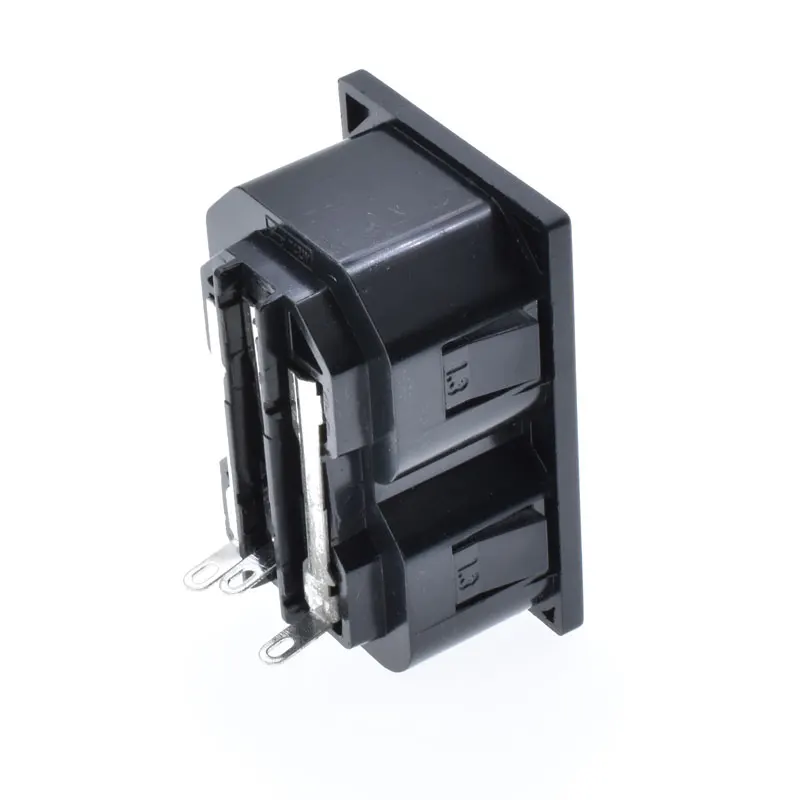 PDU AC IEC-C13 double male ac socket 3 hole 1.2position 10A250V power UPS connector cabinet electric interface