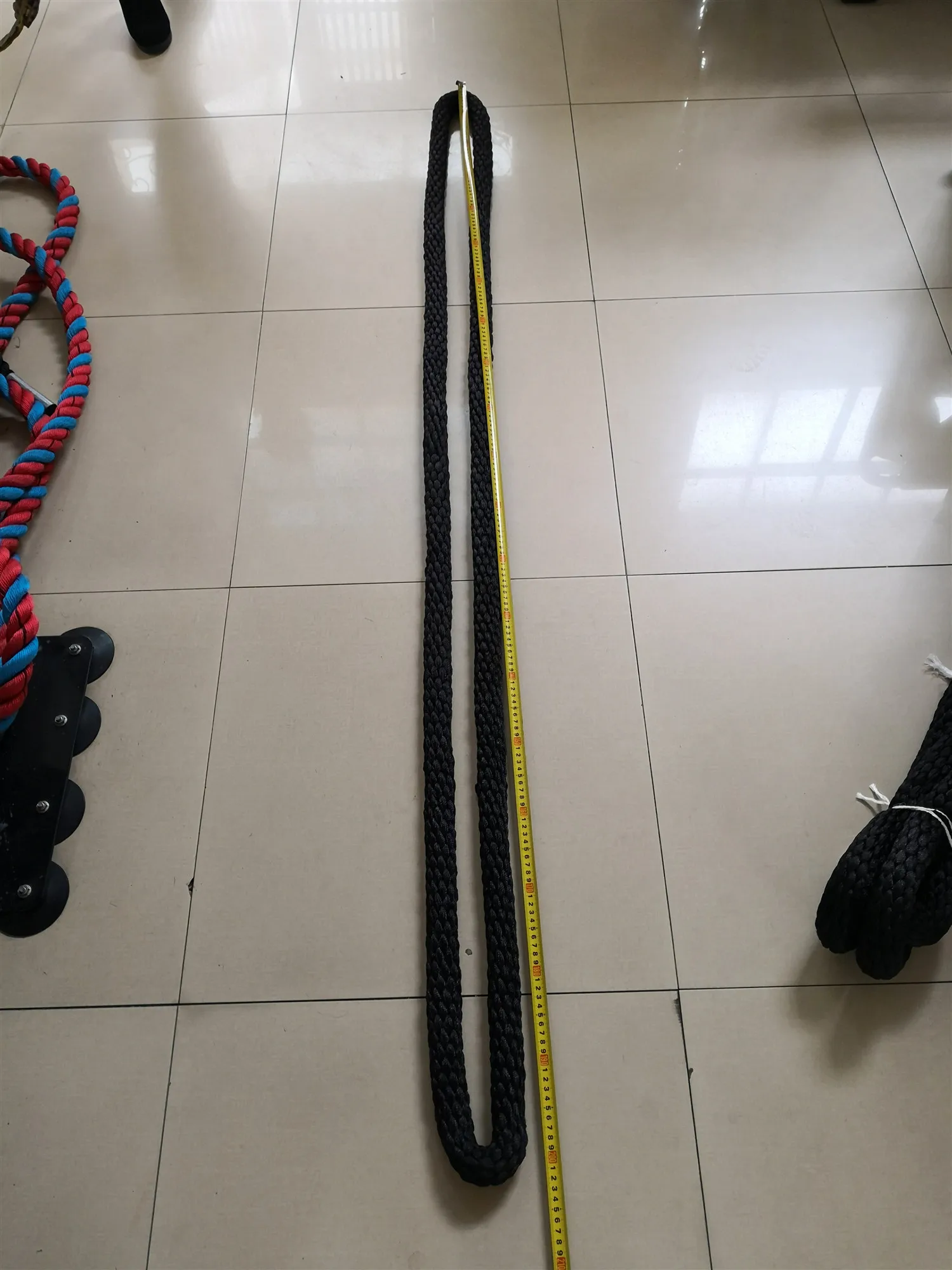 Black Strong Nylon Endless Pulling Rope Braided Lifting Rope Loop Drive Rope Ring