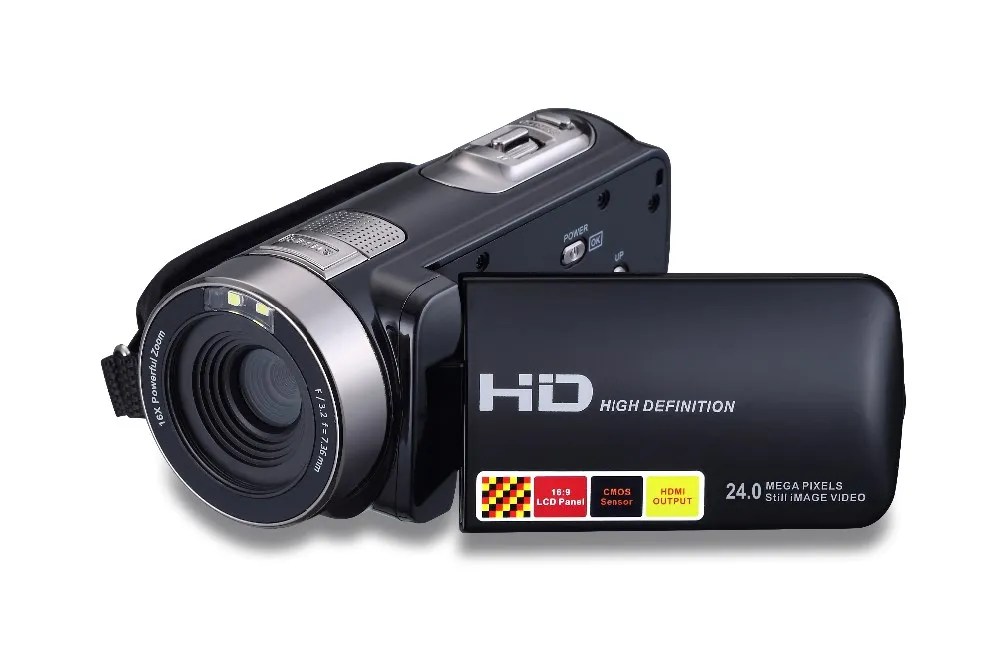 ГОРЯЧАЯ 1080 P HD 16MP 3.0TFT ЖК Сенсорный экран DV Камеры Черный HDV-301STR