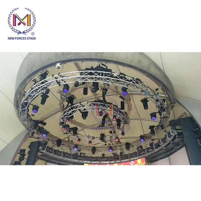 Outdoor Indoor Lightweight Aluminum Dj Round Truss, Stage Decoration Truss For Concert Stage Rotating Lighting Truss