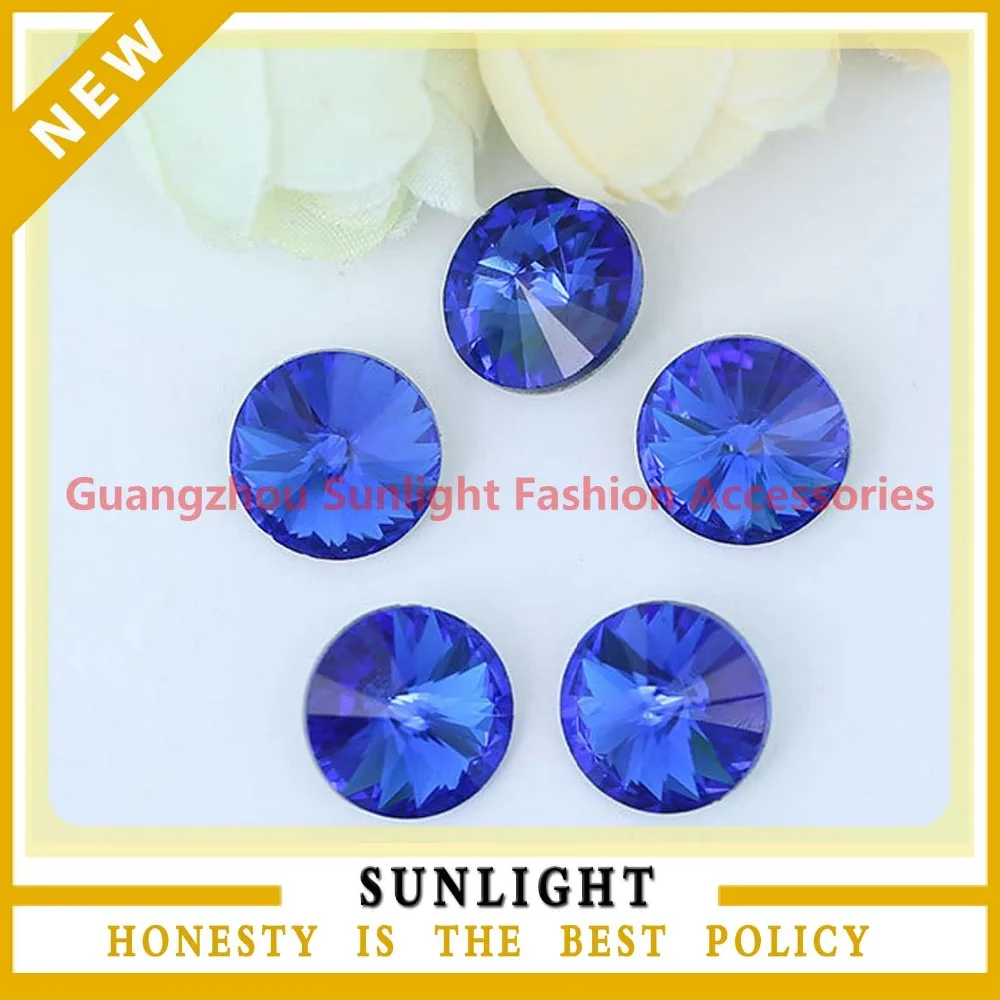 Crystal round Rivoli Crystal shiny chaton Garment Accessories Rhinestones