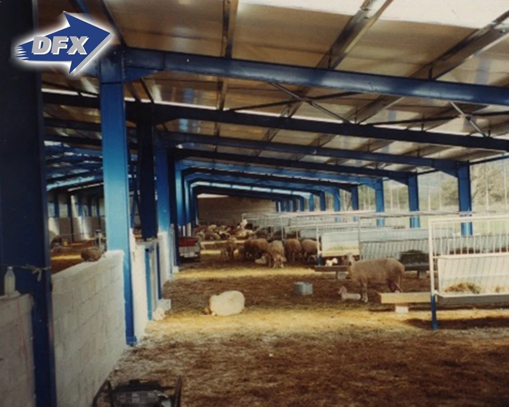 Low Cost House Designed Prefabricated Farm Goat Shed Barns