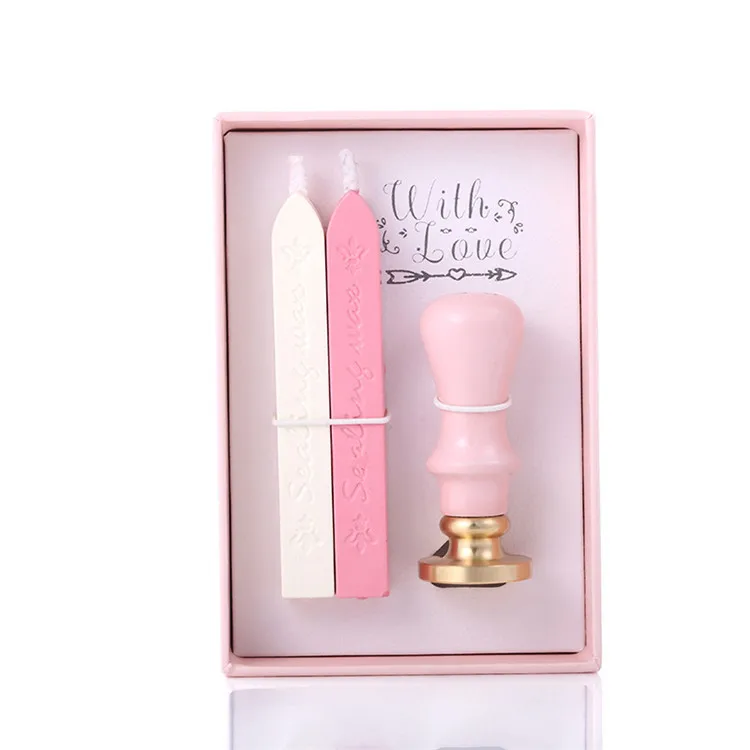 Stamp Seal Sealing Wax Vintage Classic Old-Fashioned Antique Alphabet Initial Letter Set Wood Handle Seal Wax Stamp Set