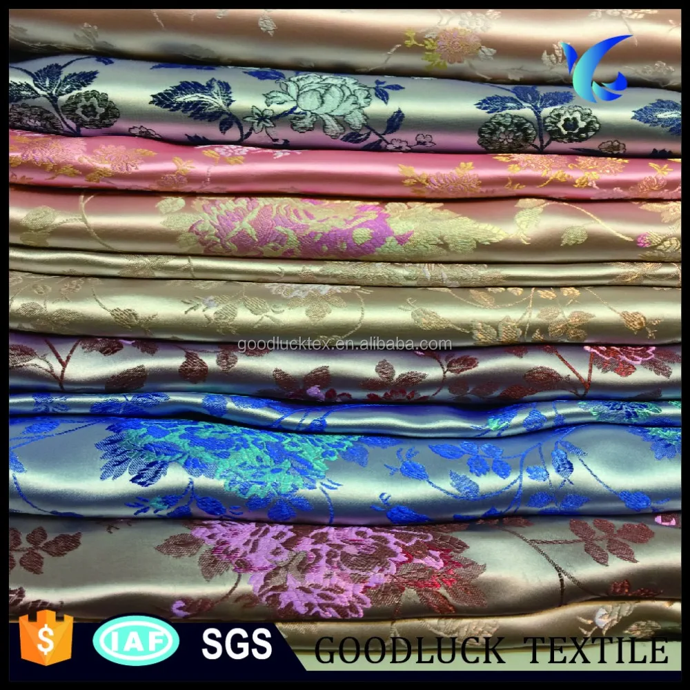 shiny jacquard lining fabric fancy polyester nylon brocade jacquard table cloth for wedding,home,hotel and party decoration