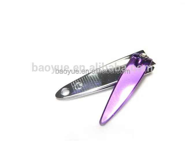 Carbon steel Nail clipper with purple color electropherosis