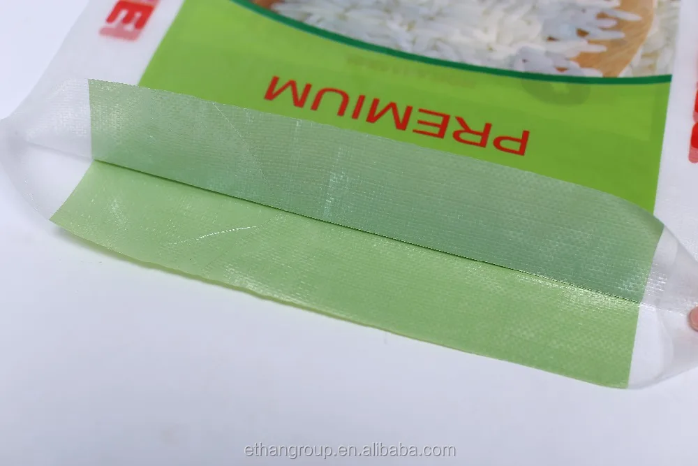 pp rice bag for 50kg 25kg 5kgs 50lb polyethylene bag pp laminated woven sacks with color printing food bag flower seed