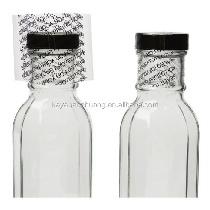 Sealed for your protection labels, shrink cap seal, cut shrink bands