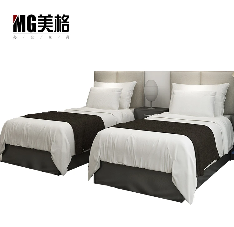 High Quality Hotel bedroom Furniture Hot  cheap wood bed
