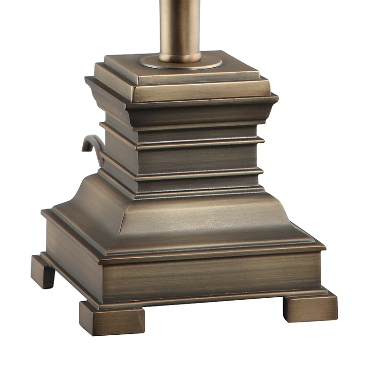 office home bedroom bedside classic vintage glass shade antique bronze metal desk bankers lamps