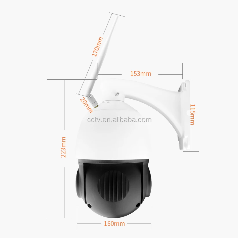 
Outdoor Security FULL HD IP 1080P Wireless Speed Dome WIFI PTZ Camera 2-Way Audio 2MP PTZ Camera 20X ZOOM Camhi P2P Mobile View 