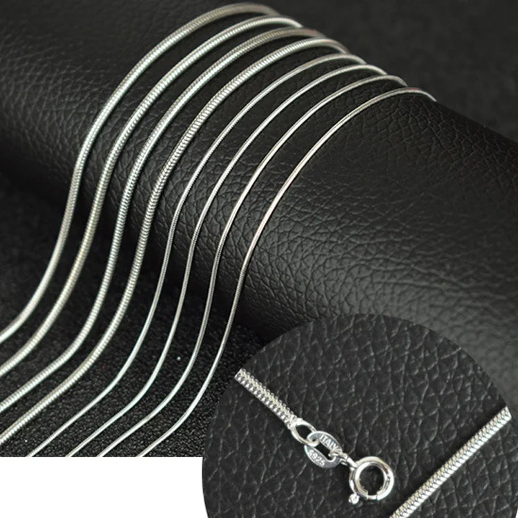 OB Jewelry-Small MOQ Factory Price Silver Chain Pure Silver Italy Round Bead Chain