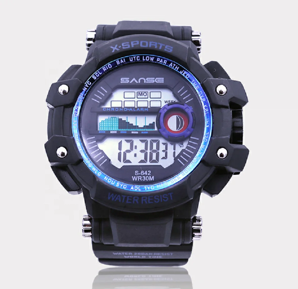 SANSE S-642 mens reloj hombre digital sport wristwatch design own watch WR 30m water resistant watch