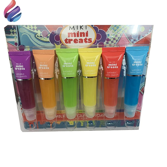 
OEM 15ml Beautiful Colorful Hotel Mini Shower Gel In Tube hand gel body wash bath set girt for kids 