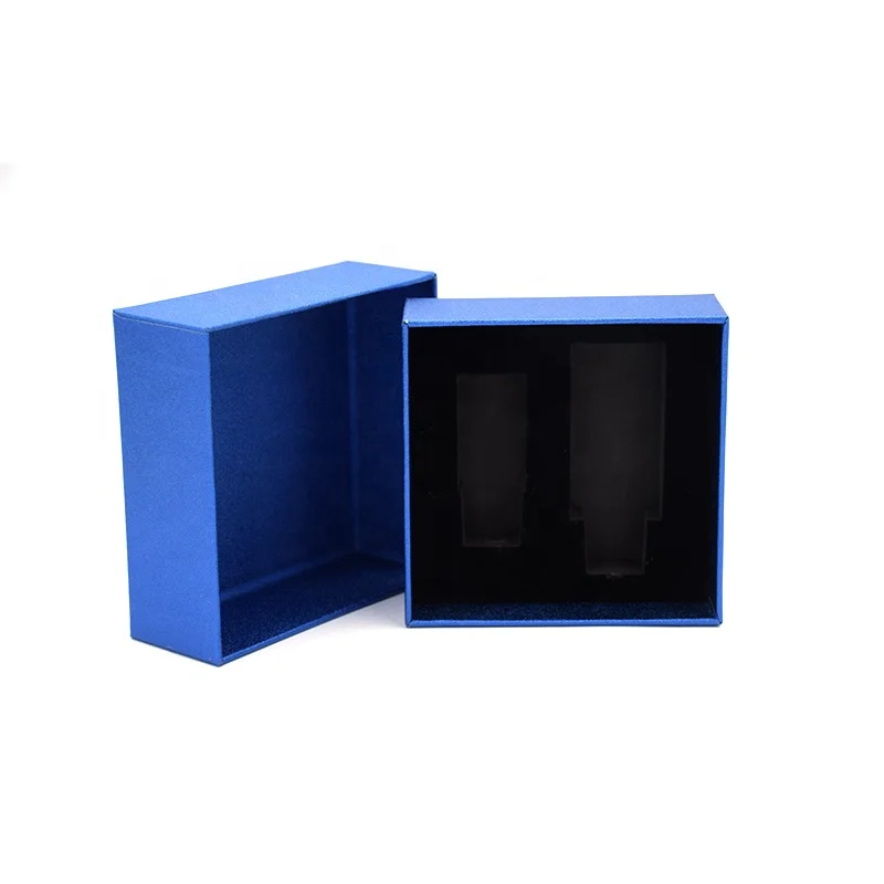 Customized logo square essential oil bottle cosmetic packaging lid and base paper Box