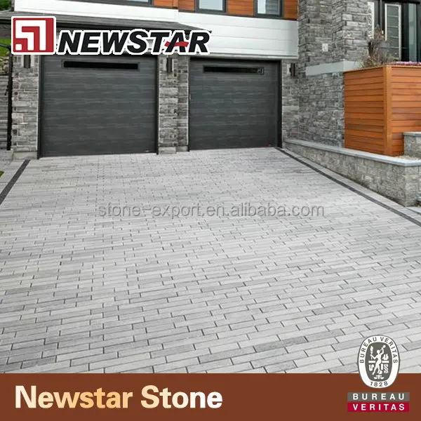 Tumbled finish flat stone pavers