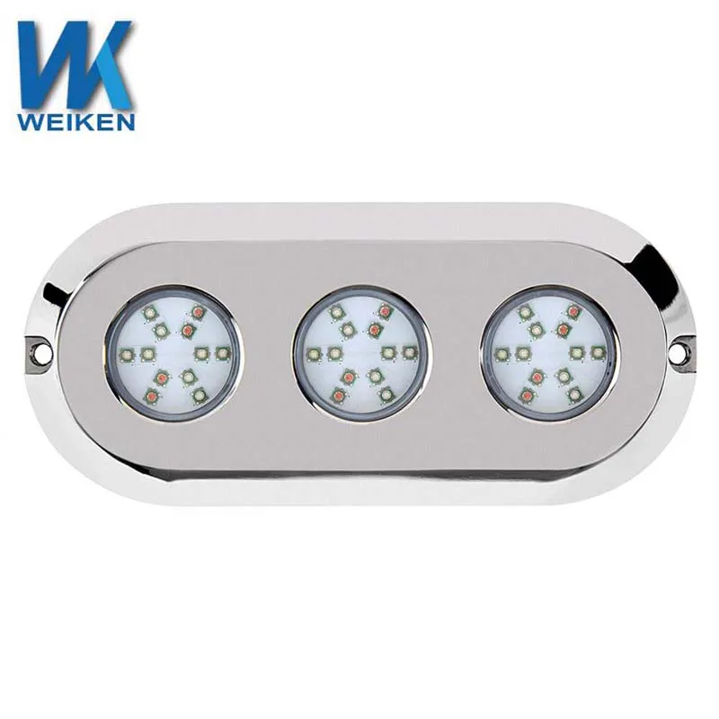 WEIKEN 180W Led Underwater Light Pool Boat Dock Stainless Steel Under water marine Light