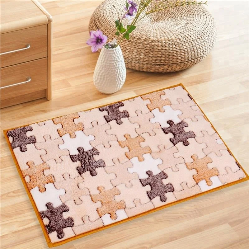 Hot Sale Factory Direct Selling Anti Slip Door Mat Polyester Flannel Mat