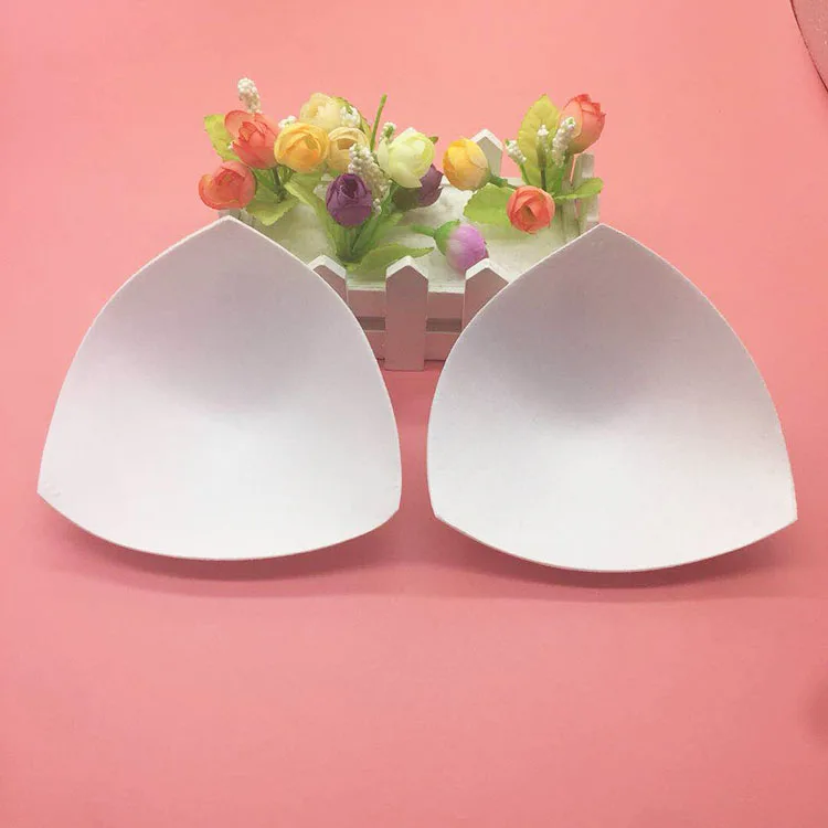 2019 Triangle Breathable Bra Foam Cup White Sportswear Push Up Bra Cup Insert