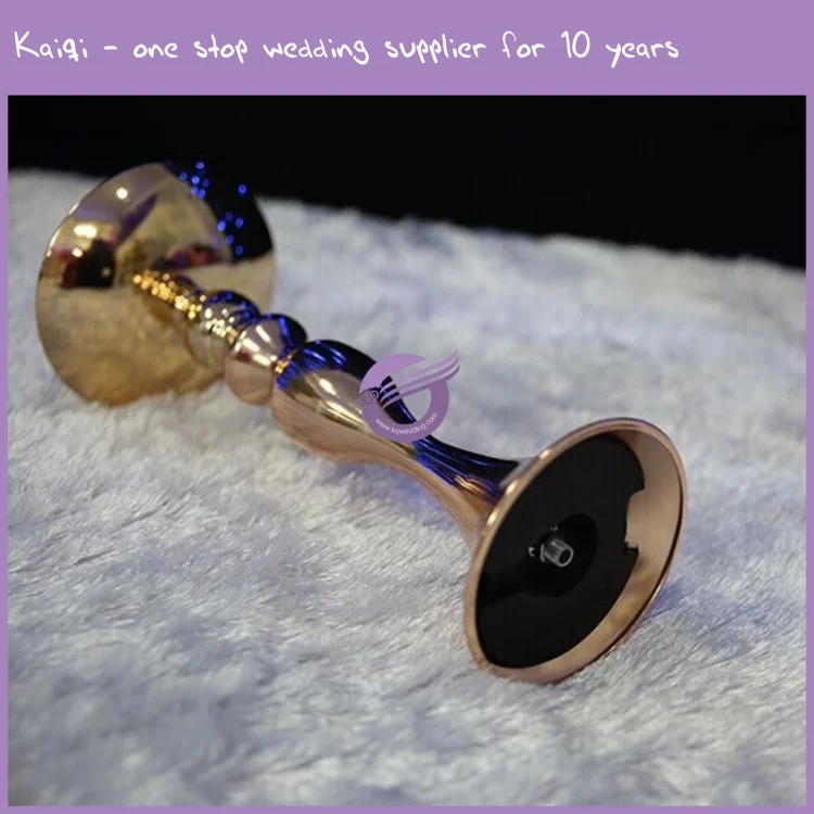 ZT01130 Factory direct Wedding table centerpieces rose gold metal candle stick holder set