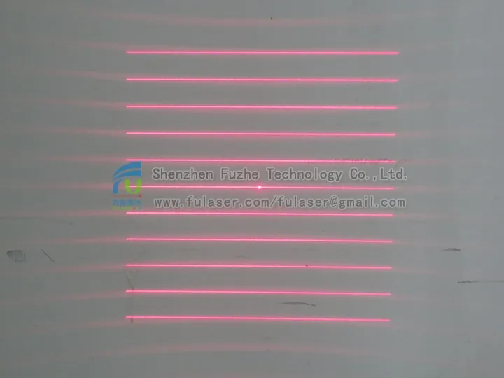 FU65011PXX100-GD16 <1mW Diffractive optical (DOE) 11 multi line laser parallel line laser pattern with adjustable focus