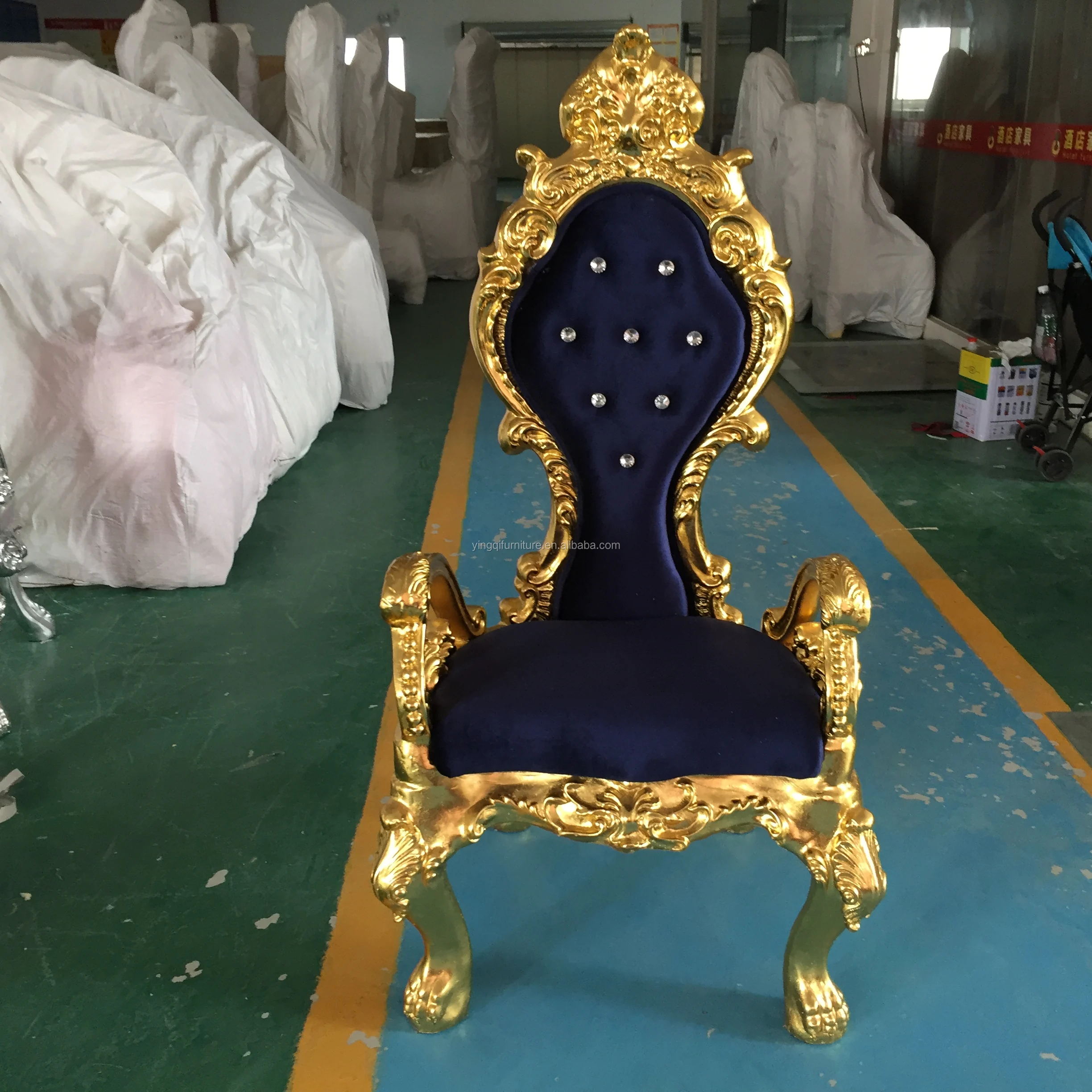 
New Design Velvet Wedding Chair Royal Chairs for sale 