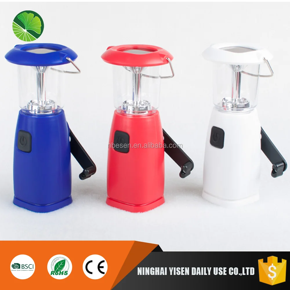 Factory price rechargeable solar led lantern with shake hook