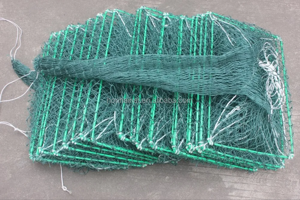2021 hot sales  plastic lobster traps for catching lobster shrimp and crabs in Sea, Lake, River PE long fishing trap Y5535R