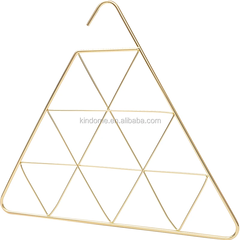 Rose gold copper triangular metal scarf hangers organizer tie hanger