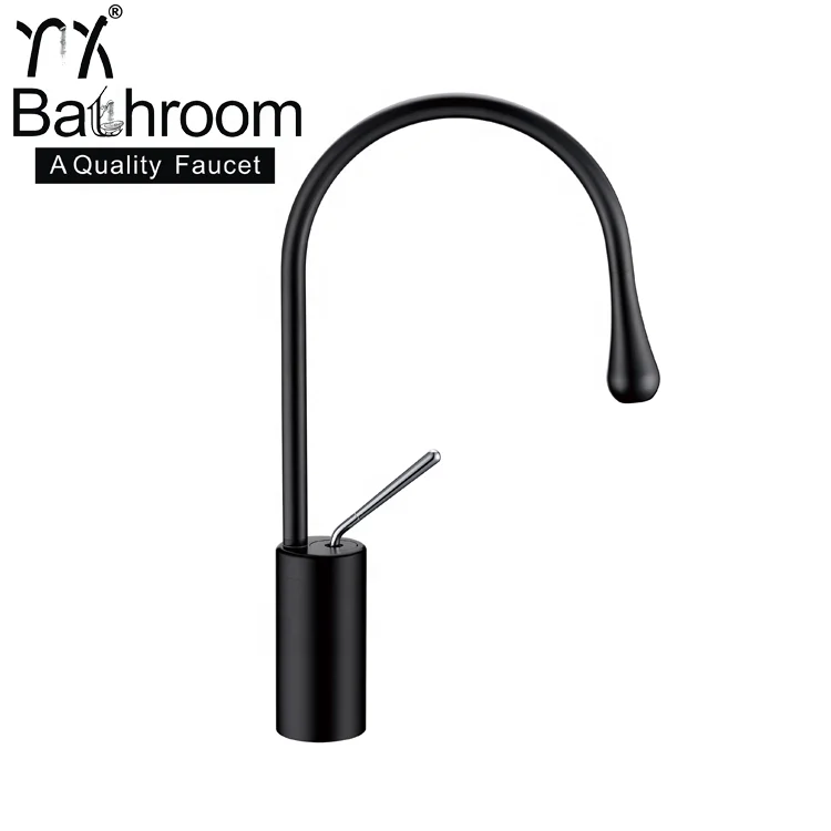 
Kaiping YX sanitary ware durable Matte black Single Handle 100% brass body basin faucet with high quality 