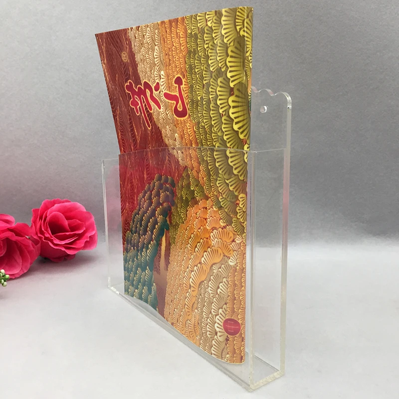 Clear Acrylic Single Pocket A4 Brochure Holder Display Office home desk A4 A5 pmma plexiglass acrylic A5 A4 magazine Display