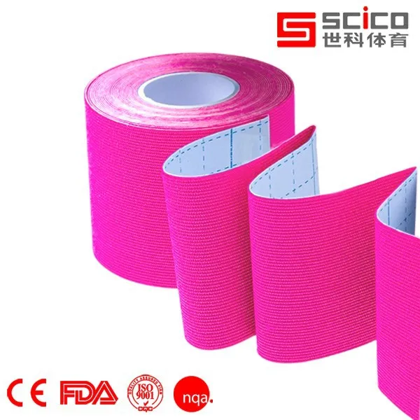 Waterproof Trending Synthetic Sports Kinesiology Tape for Athletes Muscle Recovery 0.52mm-0.59mm 110g/㎡ CN;ZHE KT01-2 96g/㎡