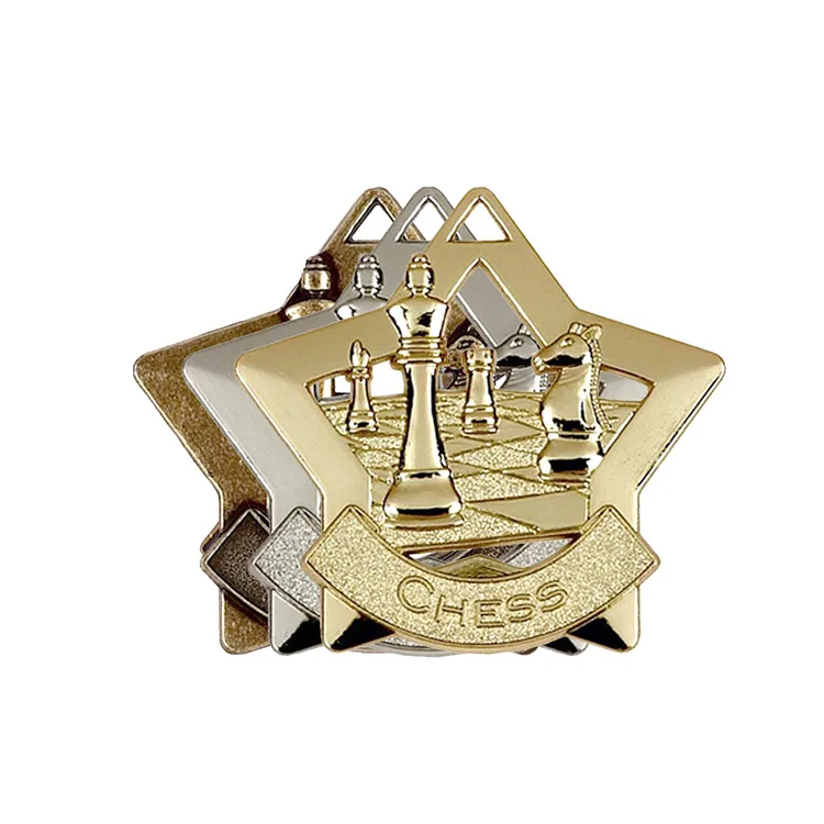 High quality custom metal award chess medal