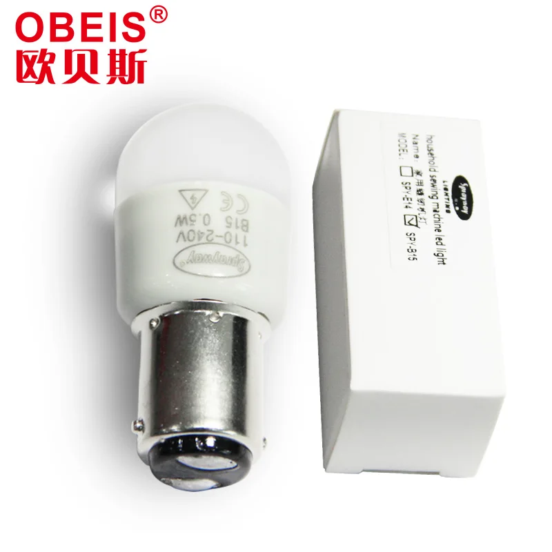 110V 220V B15 BA15D 0.5W cool white mini LED bulb light for car and sewing machine