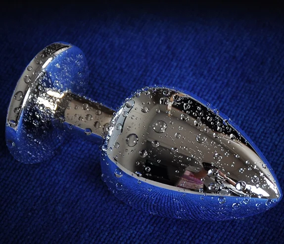 В форме сердца с кристаллами, ювелирные изделия Металическая цепочка из нержавеющей стали с пригодно для расширения алмаз влагалища освещённости Женская Анальная пробка