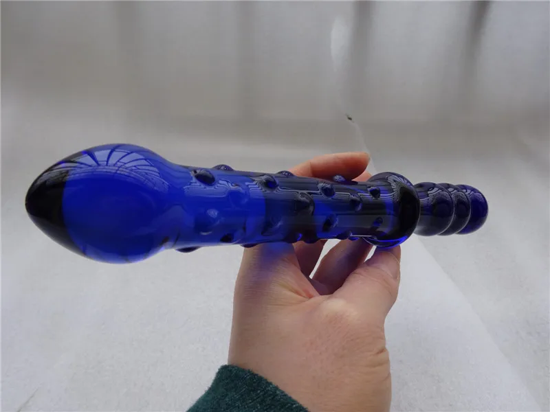 Large crystal double dildo anal plug adult product sex toys for women couples penis shaped long glass dildo