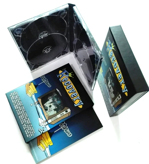 4 panel double dvd digipak album/book printing with slipcase box packaging material manufacturing supplier/factory