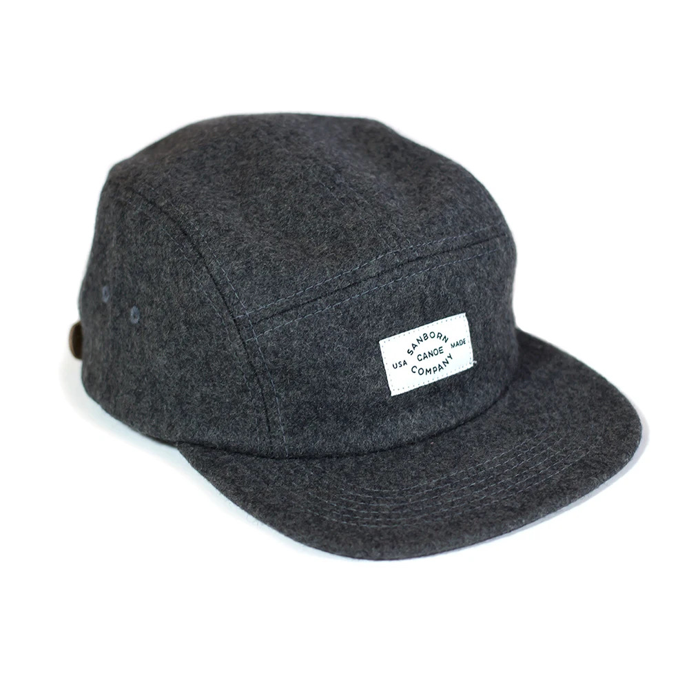 Small order custom 5 panel cap wool with your own logo