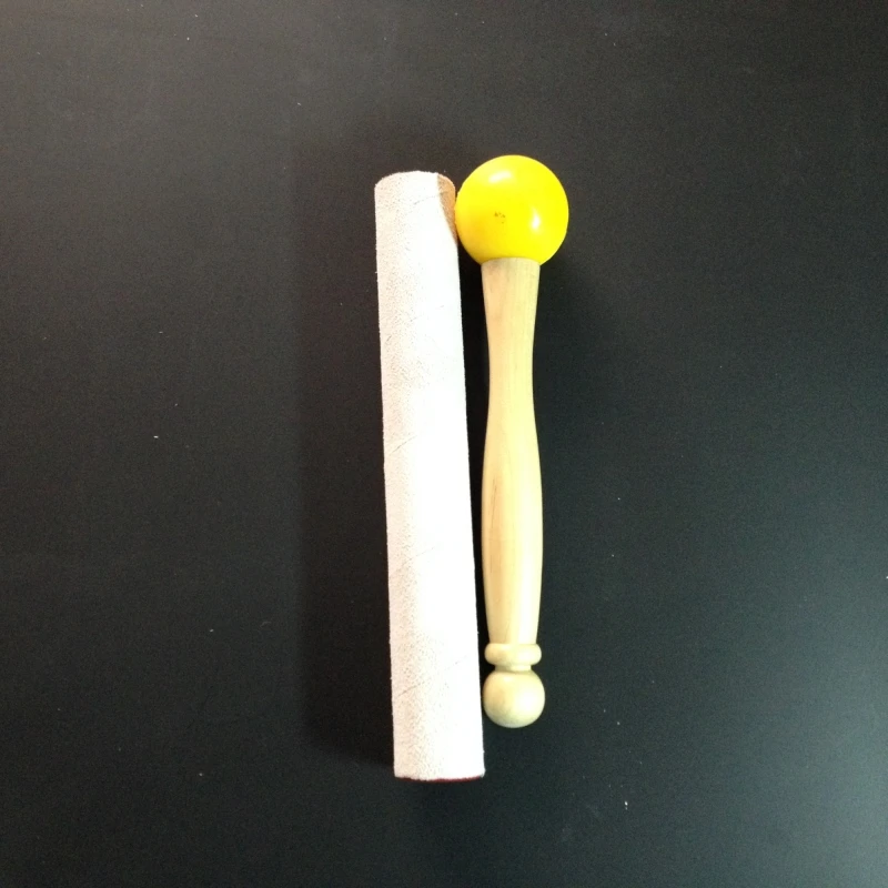 Mallet with rubber ball for Playing crystal (handle) singing bowl