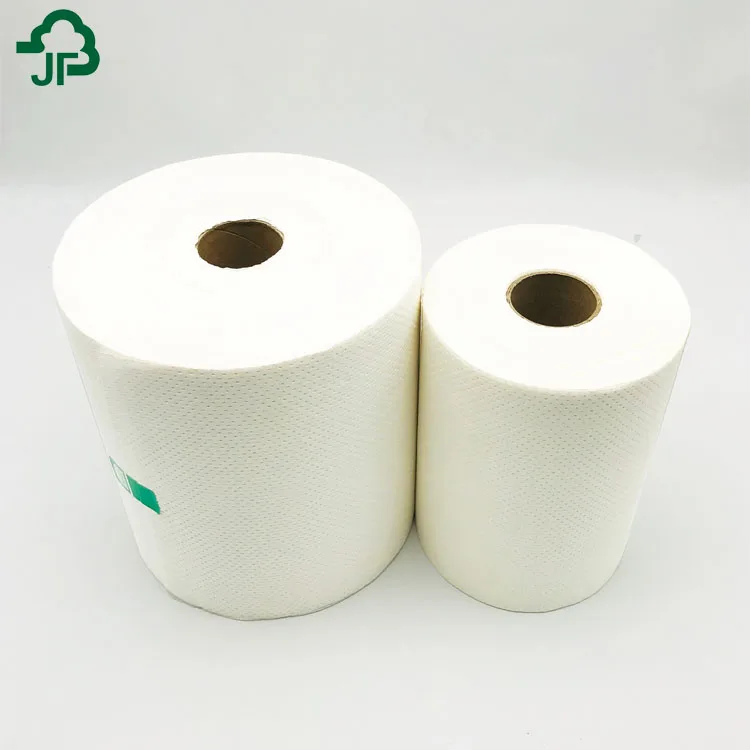 100% Virgin Pulp White Commercial Paper Hand Towel Roll With Dot Embossing