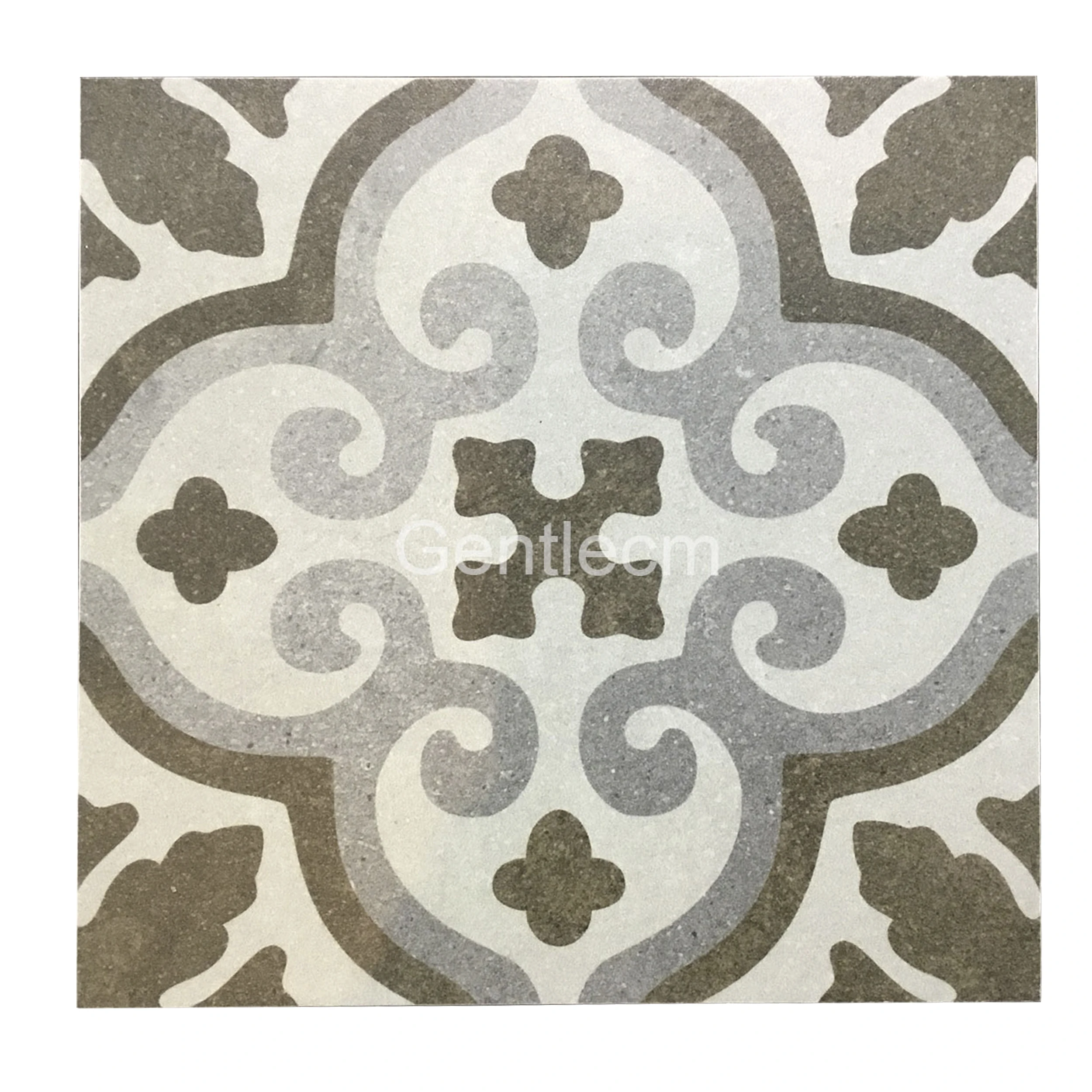 Shops decoration  tile  ceramic wall tiles 200X200mm gray cement flower pattern art tile