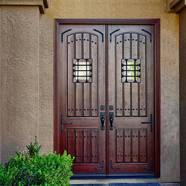 Chinese waterproof wood plastic panel doors PVC pivot entry dining room doors