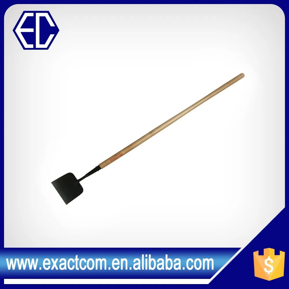 Garden scraper with wooden handle