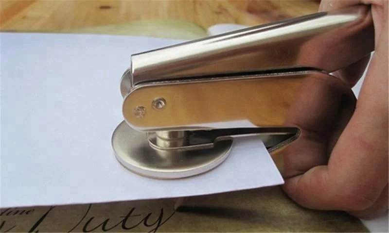 high quality office used custom sealing wax silver metal embossing stamp