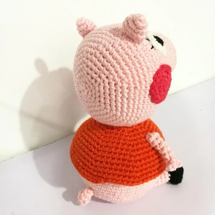 
Wholesale Custom 100% Handmade Crochet Armigurumi Baby Gift Soft Toy Little Pig 