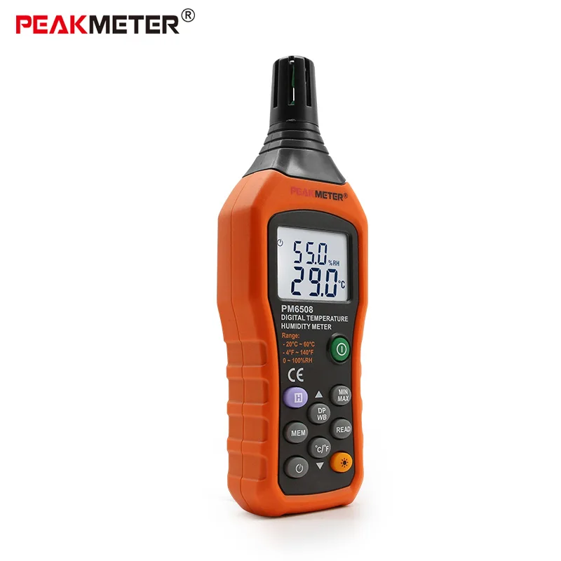 China Ambient Wet Bulb Dew Point Temperature Relative Digital Thermometer Hygrometer PM6508