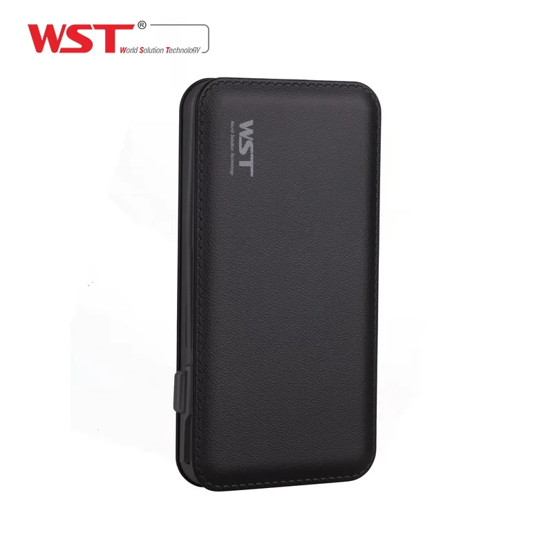 Горячий продавать построен в кабель 12000 мАч двойной выход портативный usb power bank для мобильного телефона